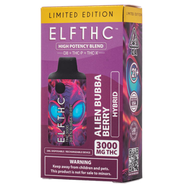 Alien Bubba Berry Flavour - ELF THC High Potency Blend Disposable 3G