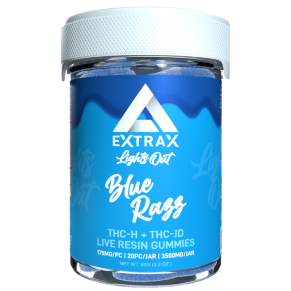Blue Razz Flavour - Delta Extrax Lights Out Gummies 2.0
