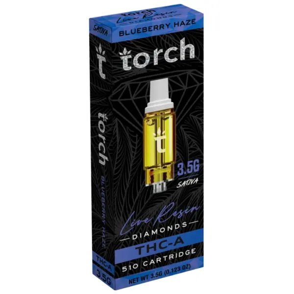Blueberry Haze Flavor- Torch Live Resin Diamonds Cartridge 3.5G