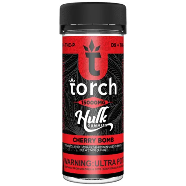 Cherry Bomb flavor - Torch Hulk Gummies 15000mg