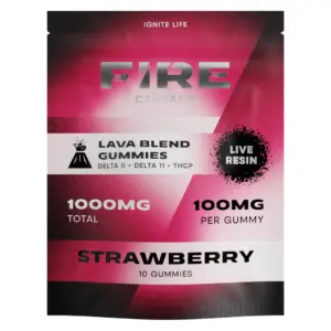 Strawberry Flavor - Fire Hemp Lava Blend Gummies 1000mg