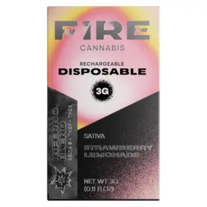 Strawberry Lemonade Sativa Flavor - Fire Hemp Inferno Blend Disposable 3G