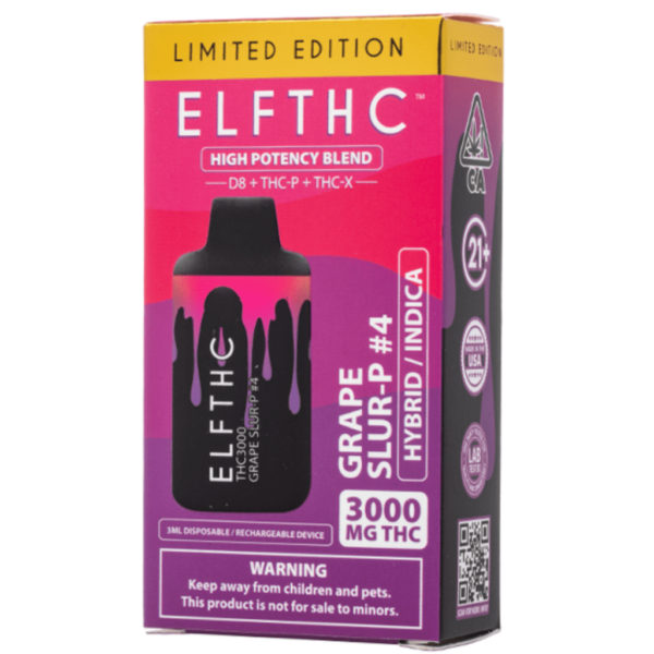 Grape Slur P-4 Flavour - ELF THC High Potency Blend Disposable 3G