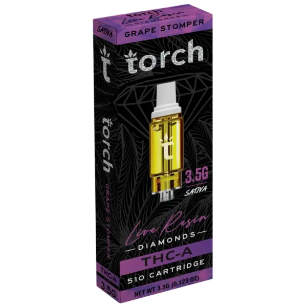 Grape Stomper Flavor- Torch Live Resin Diamonds Cartridge 3.5G
