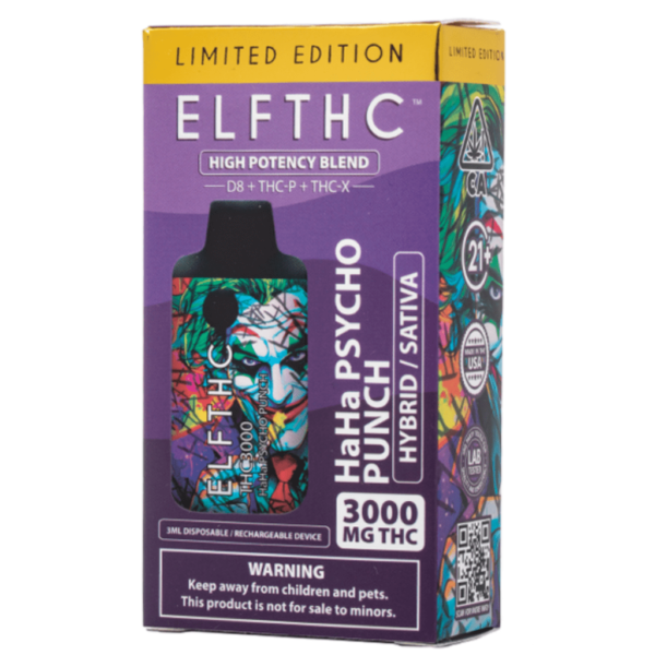 HaHa Psycho Punch Flavour - ELF THC High Potency Blend Disposable 3G