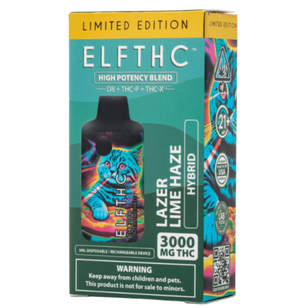 Lazer Lime Haze Flavour - ELF THC High Potency Blend Disposable 3G