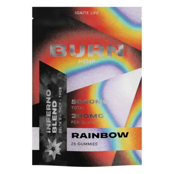 Rainbow Flavor - Burn Hemp Inferno Blend Gummies 5000mg