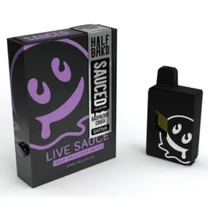 Raspberry Cough Flavour -Half Bak’d Live Resin SAUCE’D Disposable 4G