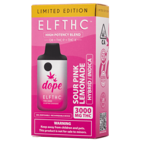 Sour Pink Lemonade Flavour - ELF THC High Potency Blend Disposable 3G