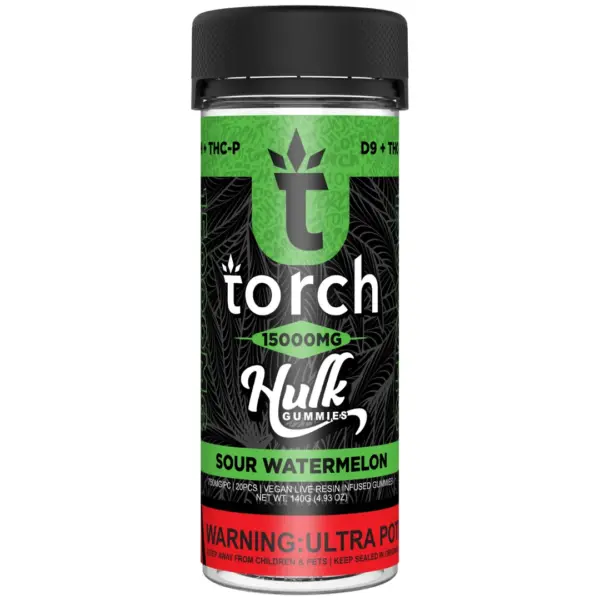 Sour Watermelon flavor - Torch Hulk Gummies 15000mg