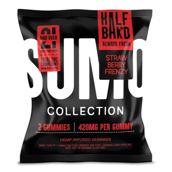 Strawberry Frenzy Half Bak’d Sumo Gummies 420mg