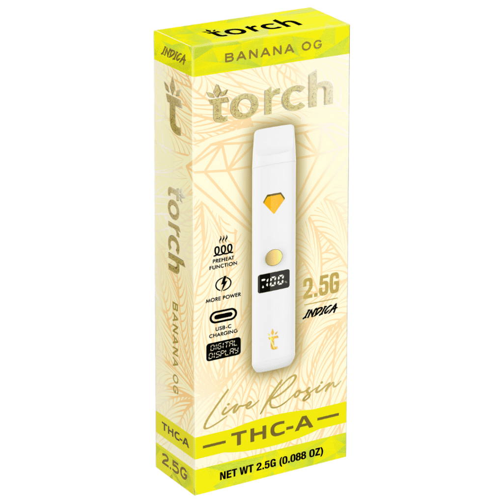 Banana Og Flavor - Torch Live Rosin THC-A Disposable 2.5G
