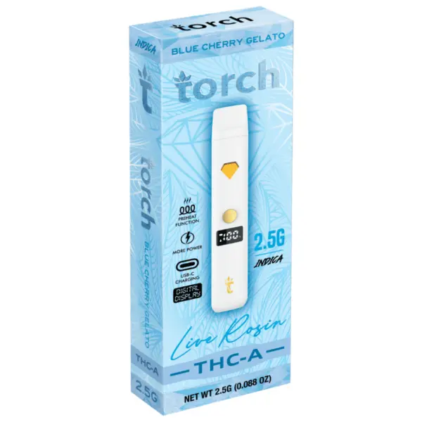 Blue Cherry Gelato Flavor - Torch Live Rosin THC-A Disposable 2.5G
