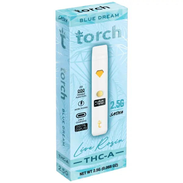Blue Dream Flavor - Torch Live Rosin THC-A Disposable 2.5G