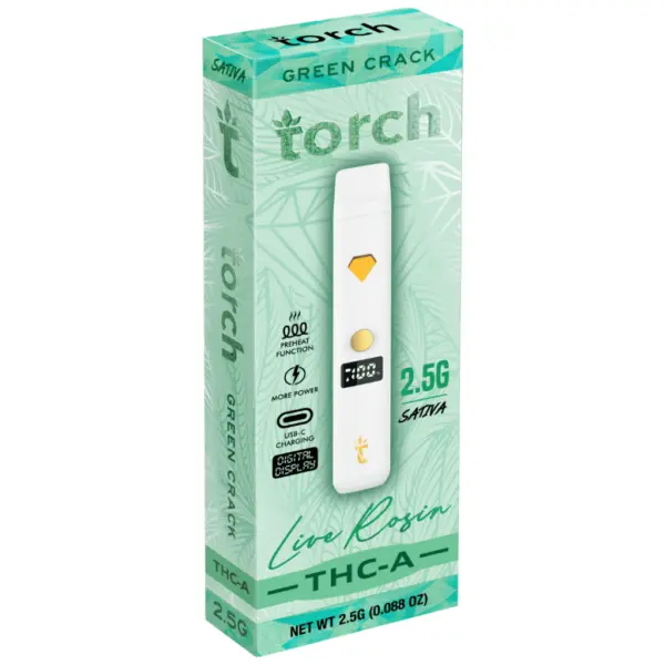 Green Crack Flavor - Torch Live Rosin THC-A Disposable 2.5G