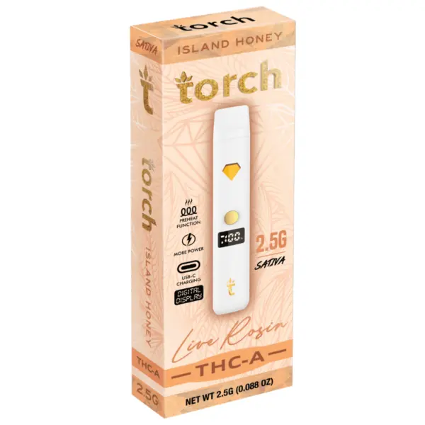 Island Honey Flavor - Torch Live Rosin THC-A Disposable 2.5G