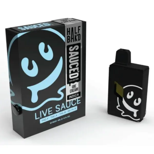 ube Cream Flavour - Half Bak’d Live Resin SAUCE’D Disposable 4G