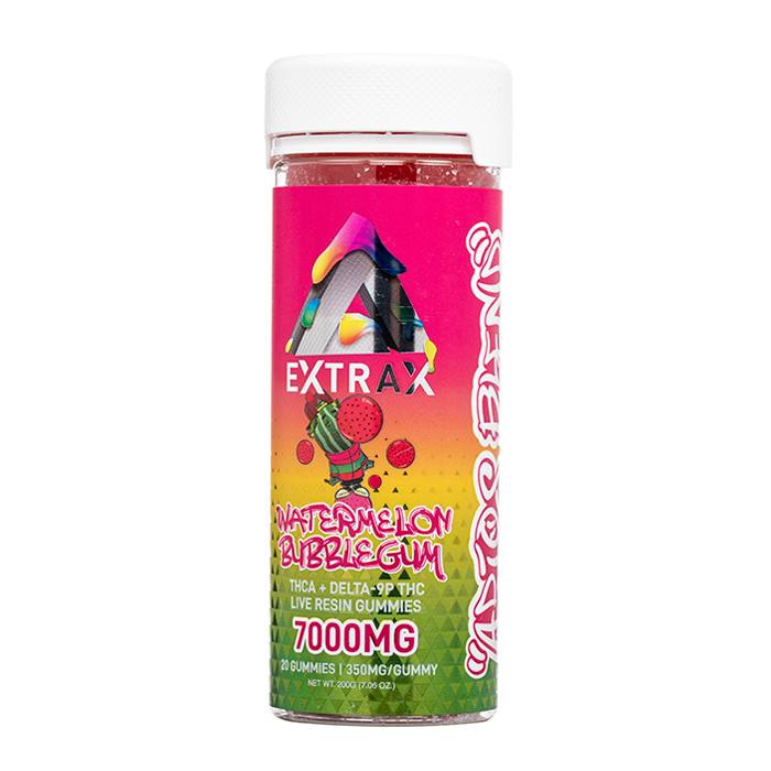 Watermelon Bubblegum Delta Extrax Adios Blend 7000mg THC-A Gummies