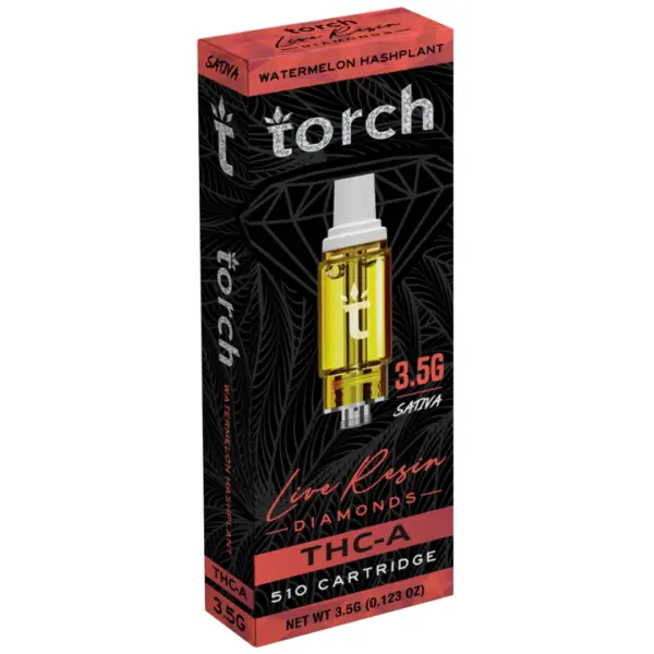 Watermelon Hashplant Flavor- Torch Live Resin Diamonds Cartridge 3.5G