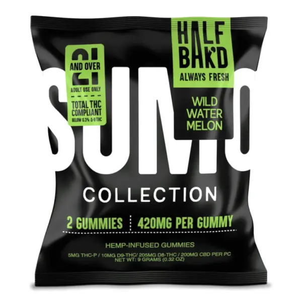 Wild Watermelon Half Bak’d Sumo Gummies 420mg