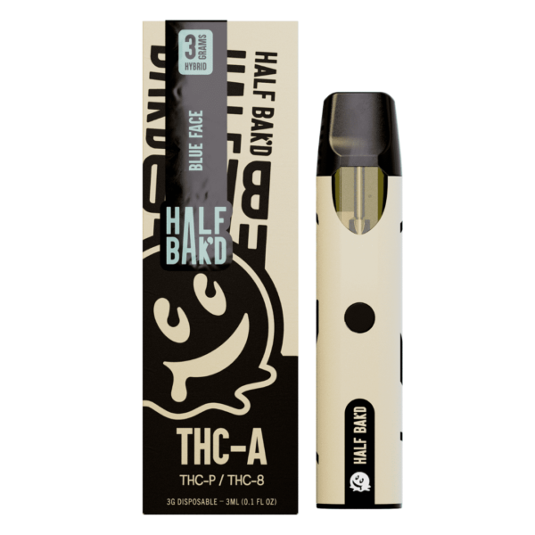 Blue Face Hybrid Flavors - Half Bak’d THC-A Disposable 3G