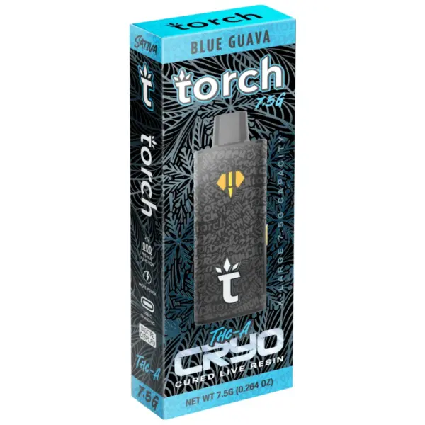 Blue Guava Sativa Flavors - Torch THC-A Cryo Live Resin Disposable 7.5G