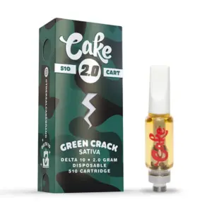 Green Crack Sativa Cake Delta 8 Cartridge 2G