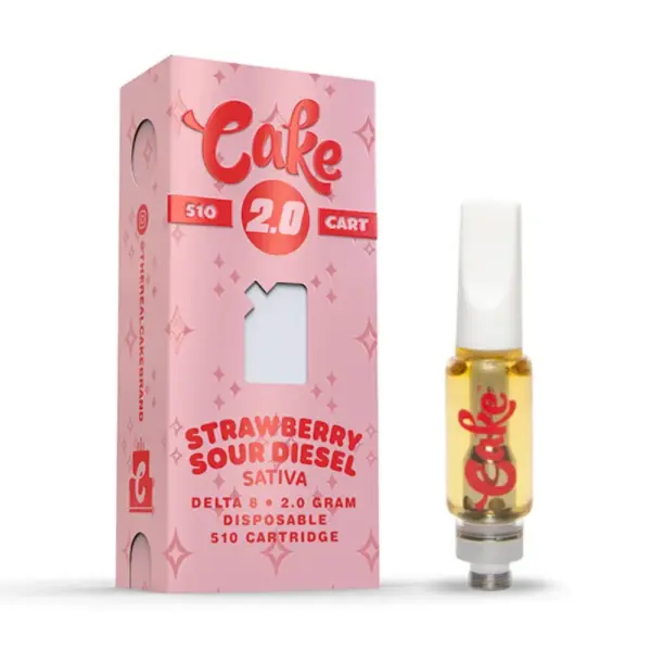 Strawberry Sour Diesel Sativa Cake Delta 8 Cartridge 2G