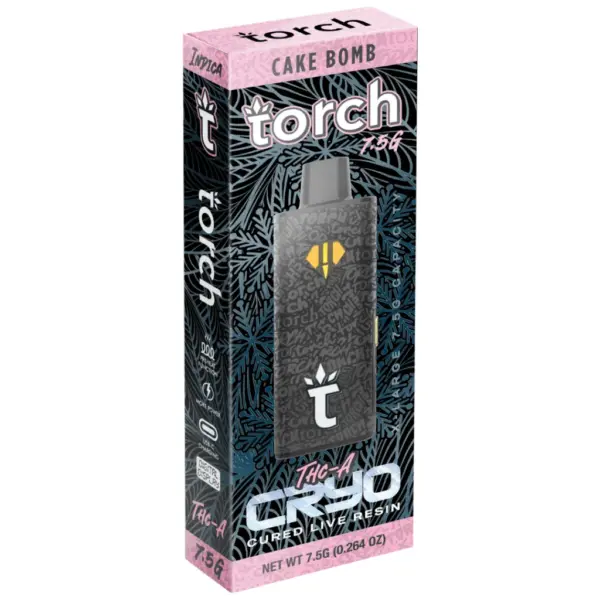 Cake Bomb Indica Flavors - Torch THC-A Cryo Live Resin Disposable 7.5G