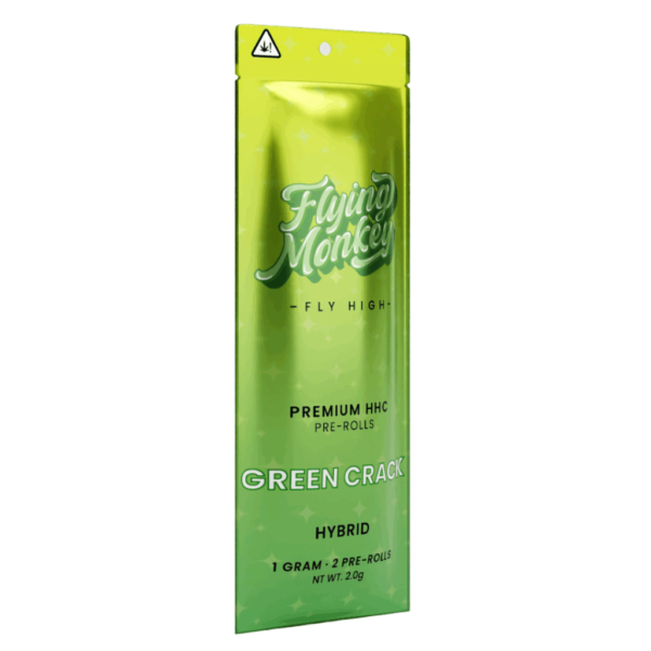 Green Crack Indica) Flavors - Flying Monkey HHC Pre Roll 2G