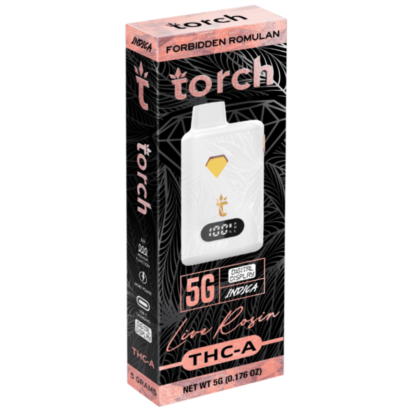 Forbidden Romulan Indica Flavors - Torch Live Rosin THC-A Disposable 5G