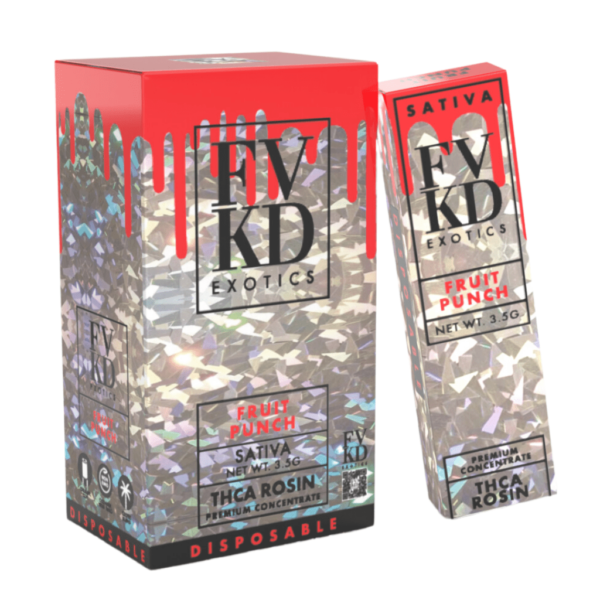 Fruit Punch Sativa Flavors - FVKD THC-A Rosin Disposable 3.5G