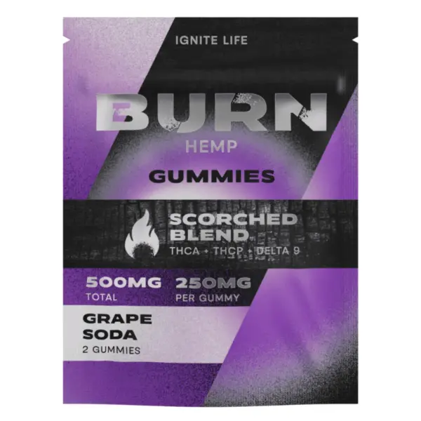 Grape Soda Burn Hemp Scorched Blend Gummies 500mg