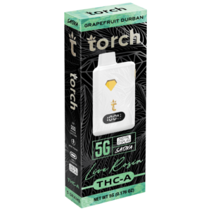 Grapefruit Durban Sativa Flavors - Torch Live Rosin THC-A Disposable 5G