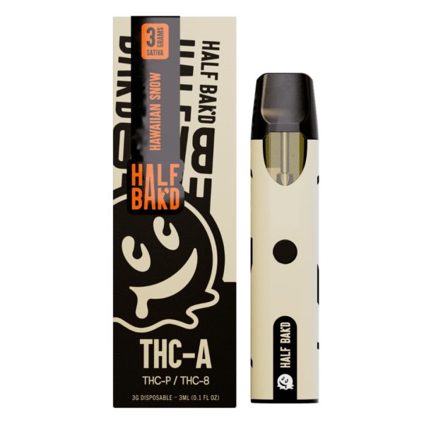Hawaiian Snow Sativa Flavors - Half Bak’d THC-A Disposable 3G