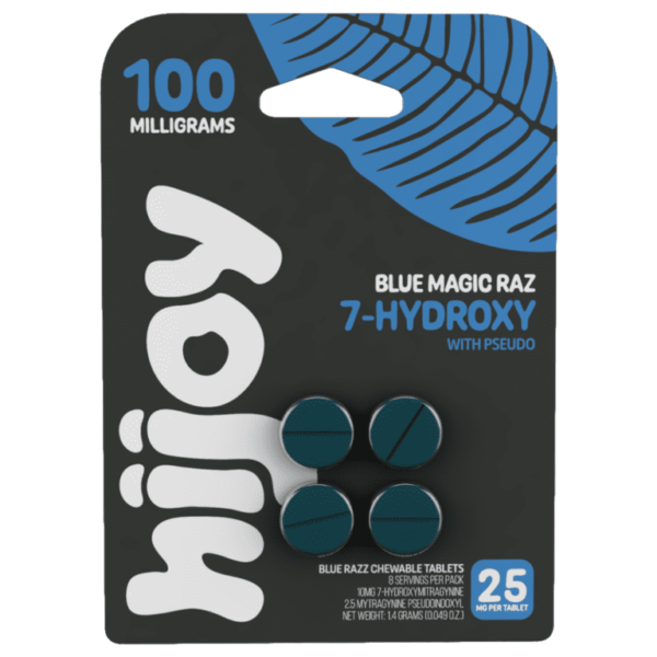 Blue Magic Raz Flavors - HiJoy 7-Hydroxy + Pseudo Kratom Tablets 25mg 4ct