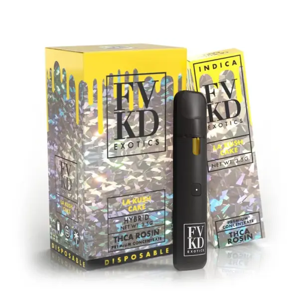 LA Kush Cake Hybrid Flavors - FVKD THC-A Rosin Disposable 3.5G