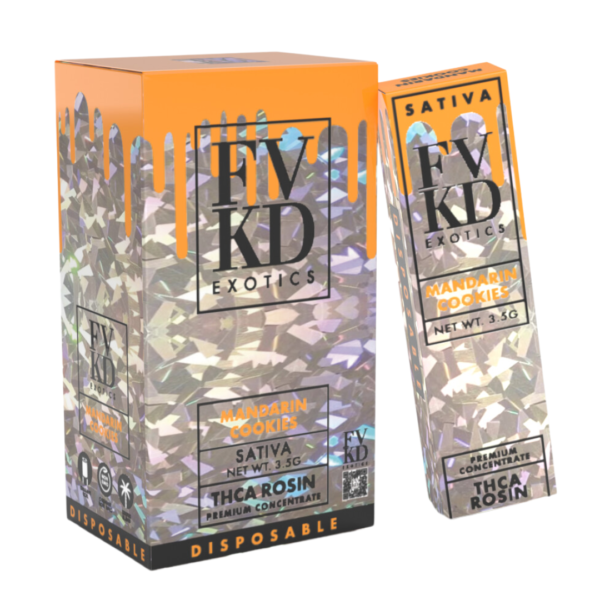 Mandarin Cookies Sativa Flavors - FVKD THC-A Rosin Disposable 3.5G