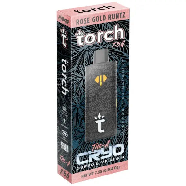 Rose Gold Runtz Hybrid Flavors - Torch THC-A Cryo Live Resin Disposable 7.5G