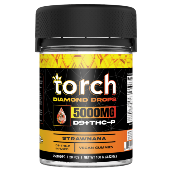 Strawnana Flavors - Torch THC-P Diamond Drops Gummies 5000mg