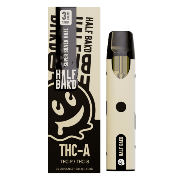 Super Silver Haze Sativa Flavors - Half Bak’d THC-A Disposable 3G