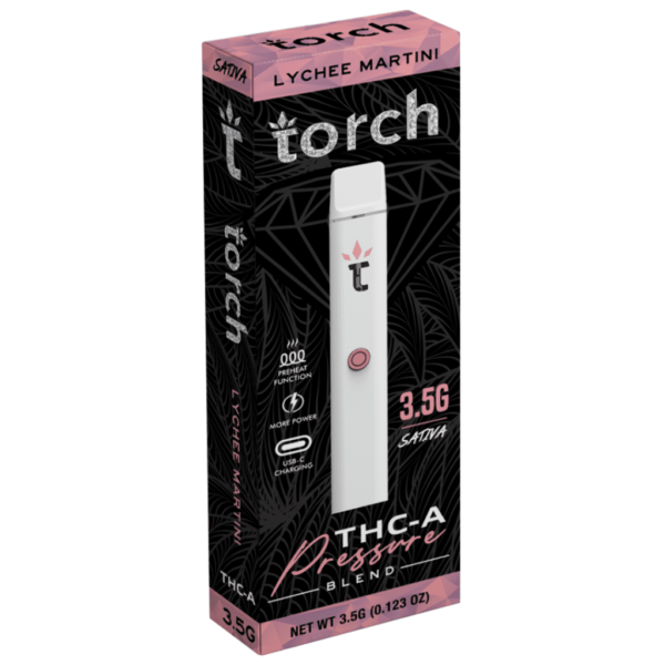 Lychee Martini Sativa Flavors -Torch Pressure THC-A Disposable 3.5G