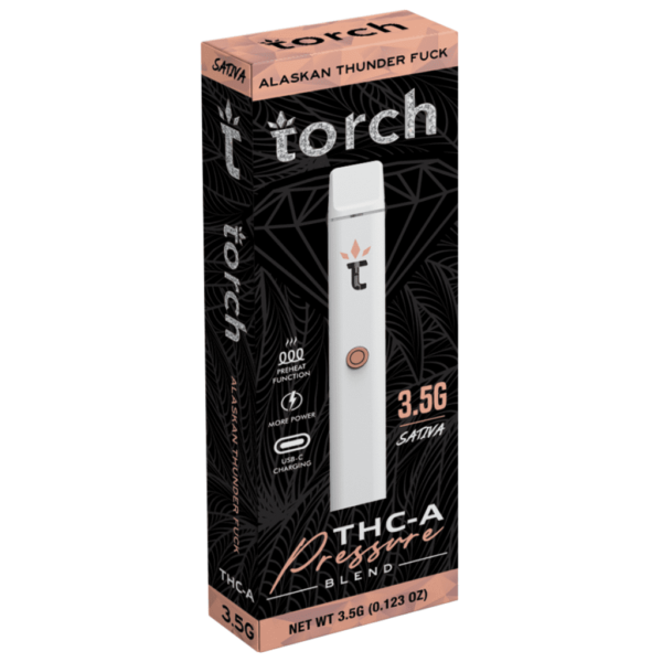 Alaskan Thunder Fuck Sativa Flavors -Torch Pressure THC-A Disposable 3.5G
