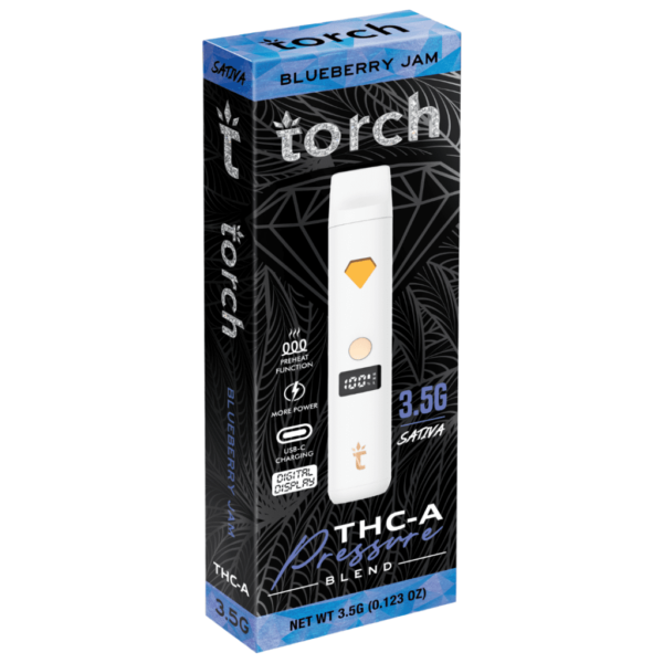 Blueberry Jam Sativa Flavors -Torch Pressure THC-A Disposable 3.5G