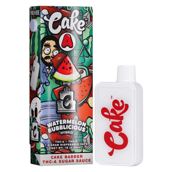 Watermelon Bubblicious Flavors - Cake A THC-A Disposable 7G