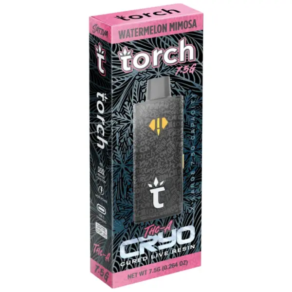 Watermelon Mimosa Sativa Flavors - Torch THC-A Cryo Live Resin Disposable 7.5G