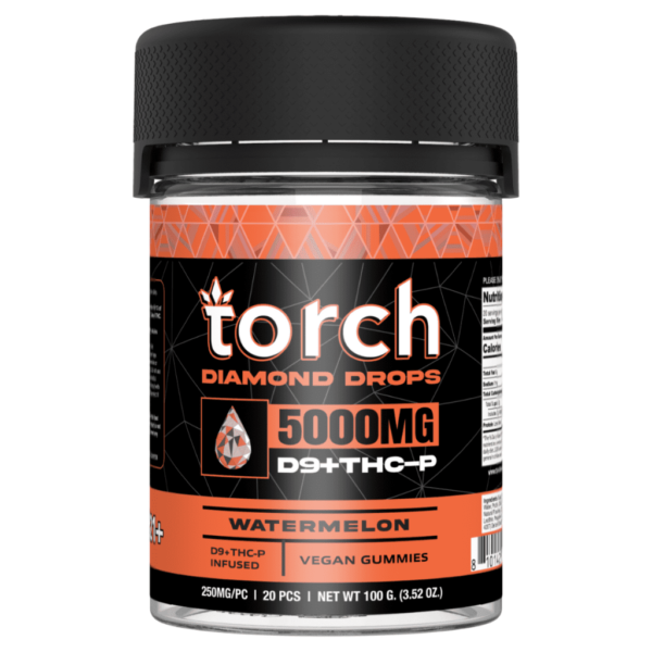 Watermelon Flavors - Torch THC-P Diamond Drops Gummies 5000mg