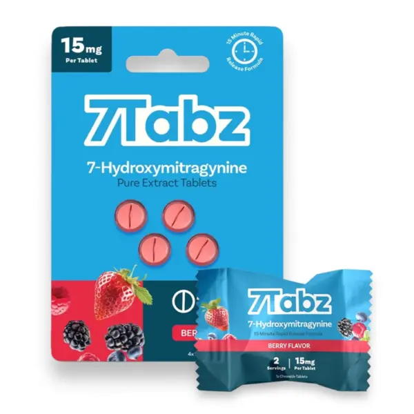 Berry 7Tabz 7 -Hydroxymitragynine Tablets - 10ct (15mg Each)