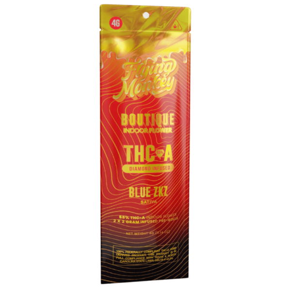 Blue Zkz Flavors - Flying Monkey Diamond Infused THC-A Boutique Pre Rolls 4G