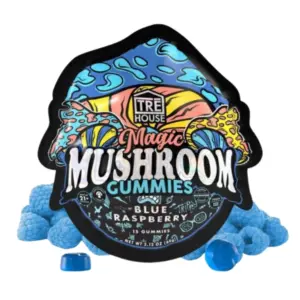 Blue Raspberry Flavors Tre House Magic Mushroom Gummies